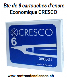 Etui de 6 cartouches d'encre Cresco Economique